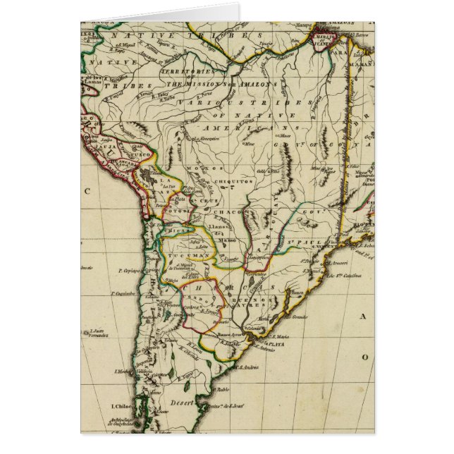 South America with boundaries outlined (Front)