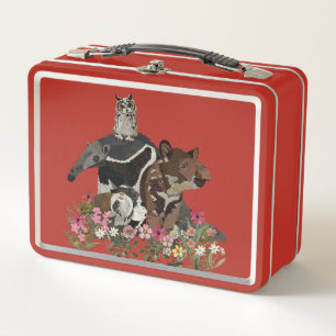 SOUTH AMERICAN ANIMALS METAL LUNCH BOX