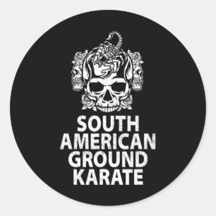 South American Ground Karate Bjj Brazilian Jiu-jit Classic Round Sticker