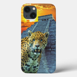 South American Jaguar at Chichen Itza iPhone 13 Case