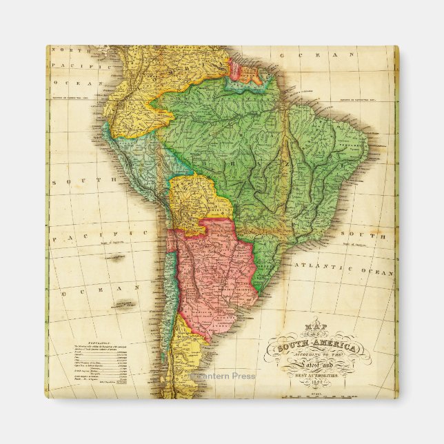 South AmericaPanoramic MapSouth America Magnet (Front)