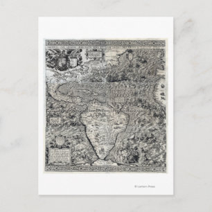 South and Part of North America - Panoramic Postcard