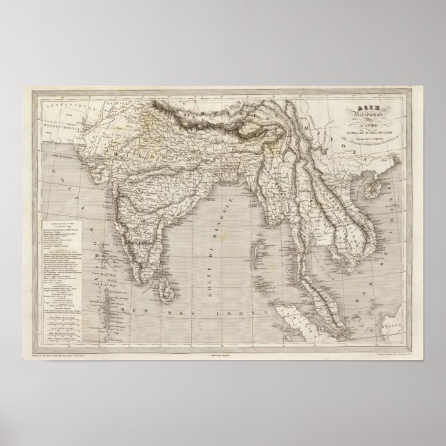 South Asia, India Poster (Front)