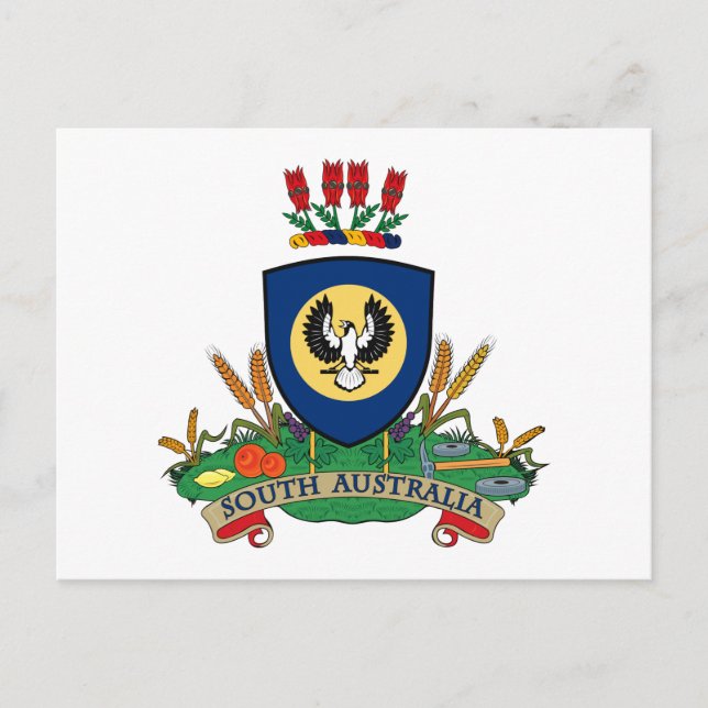 South Australia Coat of Arms Postcard (Front)