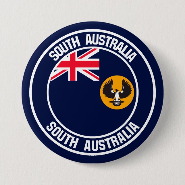 South Australia Round Emblem 7.5 Cm Round Badge (Front)