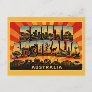 South Australia Vintage Travel Poster Art Postcard