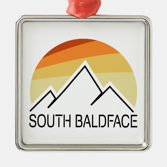 South Baldface New Hampshire Retro Metal Tree Decoration (Front)