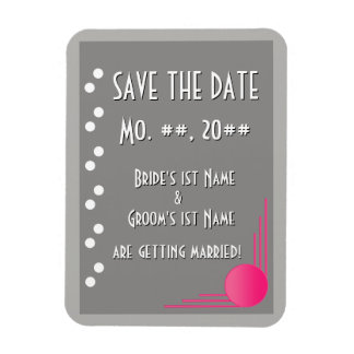 South Beach Deco Wedding (Save The Date) Magnet