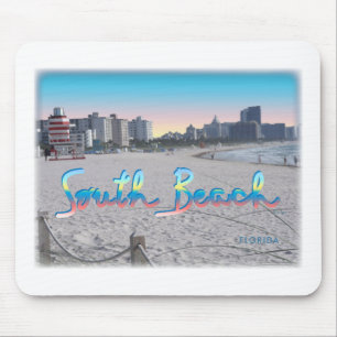 South Beach, FL City View Mouse Pad