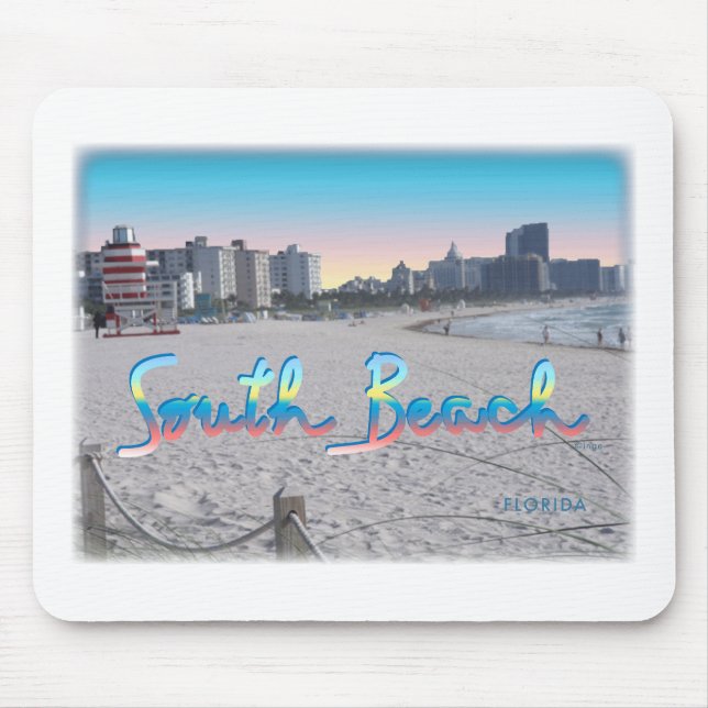 South Beach, FL City View Mouse Pad (Front)