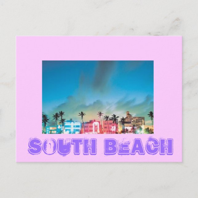 SOUTH BEACH, Florida Postcard (Front)