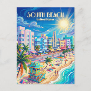 South Beach Florida Postcard