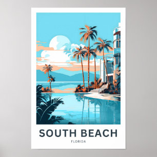 South Beach Florida Travel Print