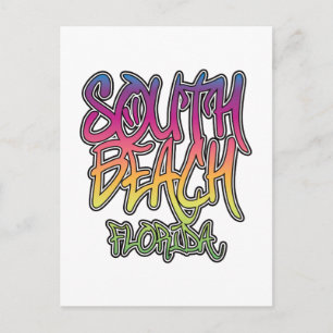 South Beach Graffiti Postcard
