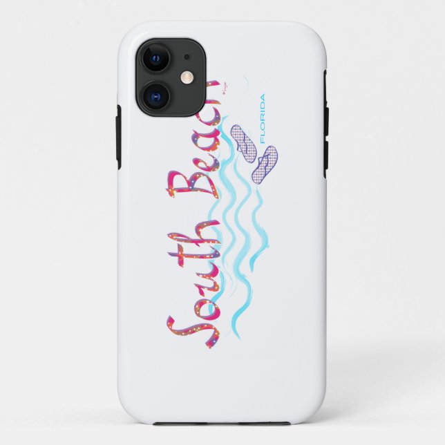South Beach Miami Flip Flops Case-Mate iPhone Case (Back)