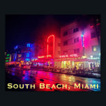 South Beach, Miami, Florida Art Deco Poster<br><div class="desc">Art deco style buildings on Ocean Drive,  South Beach,  Miami,  FL.</div>