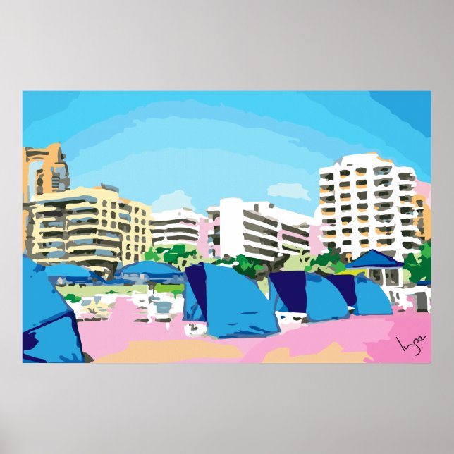 SOUTH BEACH, MIAMI, FLORIDA POSTER (Front)