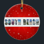South Beach Miami Florida Travel Photo Christmas Ceramic Tree Decoration<br><div class="desc">Display your love for South Beach,  Miami,  Florida this holiday season with this festive travel photo Christmas ornament!  The colour collage features ocean,  beach,  palm tree,  lifeguard station,  and other photos!</div>