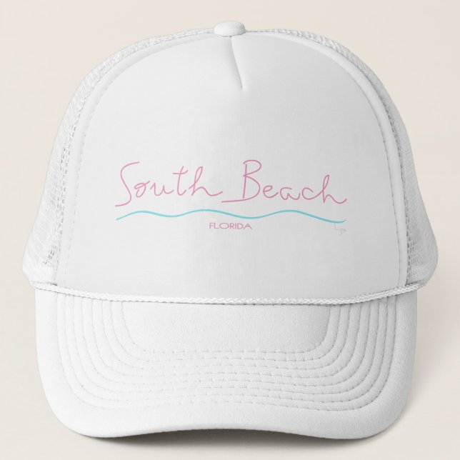 South Beach, Miami, Florida Trucker Hat (Front)