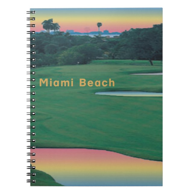 South Beach - Miami GOLF Spiral Notebook (Front)
