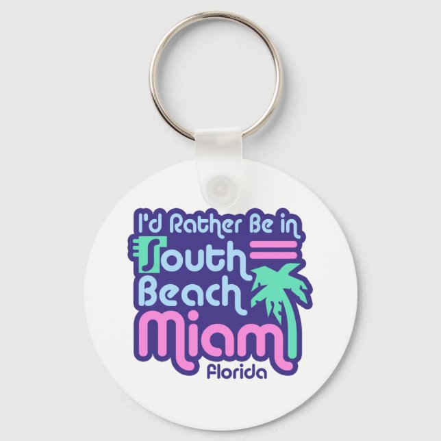 South Beach Miami Key Ring (Front)