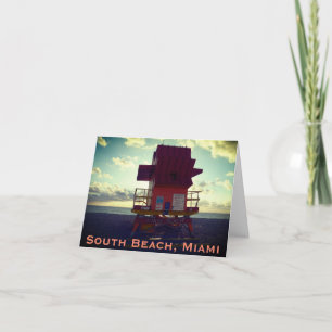 South Beach, Miami Lifeguard Stand (Ocean Rescue) Thank You Card