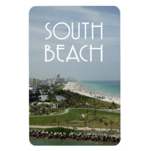 South Beach Miami skyline photo Magnet