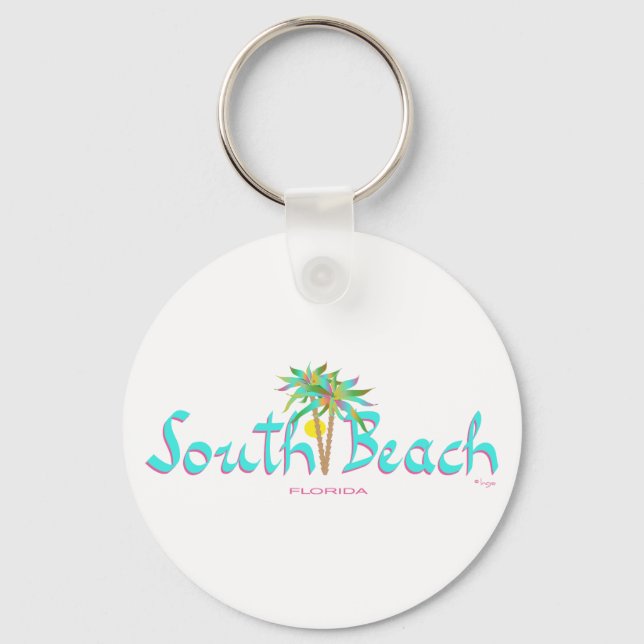 South Beach Sun Miami Key Ring (Front)