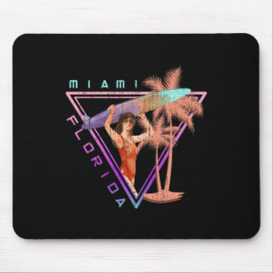 South Beach Surfing Surfer Miami Summer Vacation F Mouse Pad