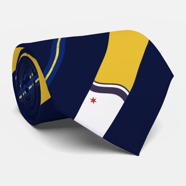 South Bend (Indiana) city flag Neck Tie (Rolled)