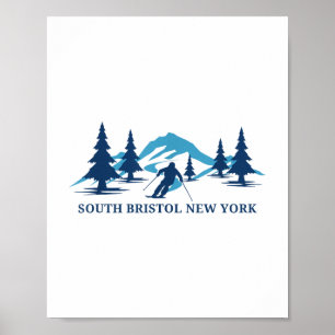 South Bristol New York Ski Resort Skiing Skier _1  Poster