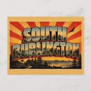 South Burlington VT Lake Champlain Forest Art Postcard