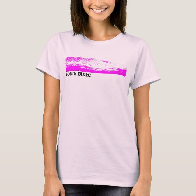 South Butte Pink and PInk Mountain Women's T T-Shirt (Front)