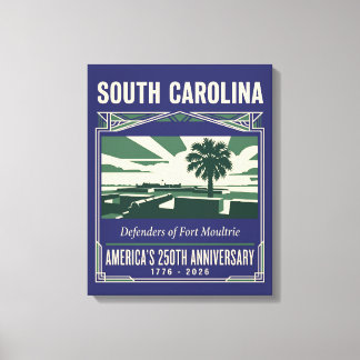 South Carolina Art Deco America 250th Anniversary Canvas Print