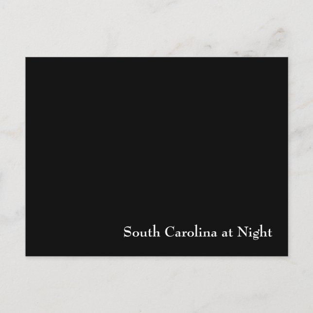 South Carolina at Night Postcard (Front)