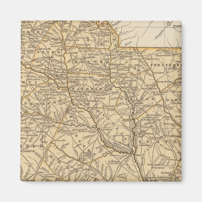 South Carolina Atlas Map Magnet (Front)