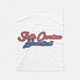 South Carolina Basketball (usa Colours)  Fleece Blanket