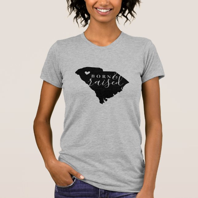 South Carolina Born and Raised State Tee (Front)
