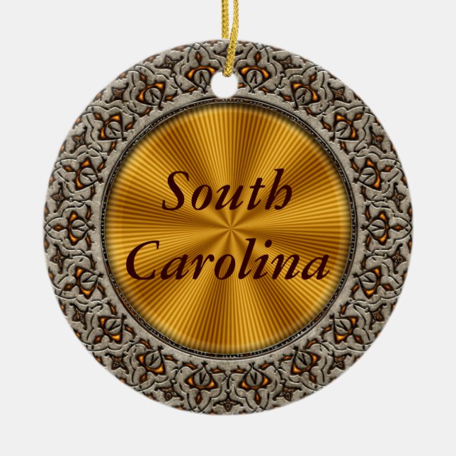 South Carolina Ceramic Tree Decoration (Front)