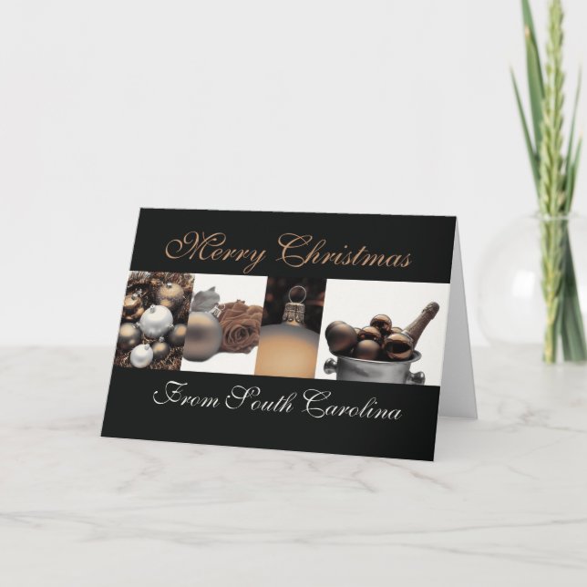 South Carolina  Christmas Card, state specific Holiday Card (Front)