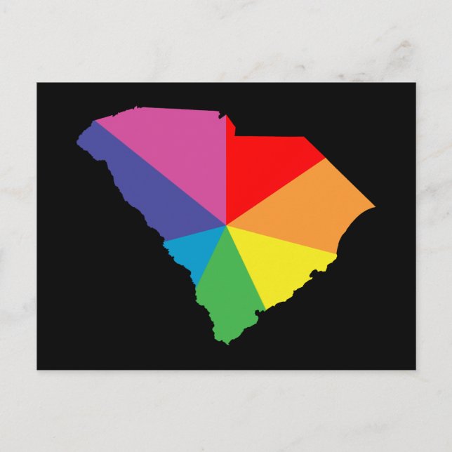 south carolina colour burst postcard (Front)
