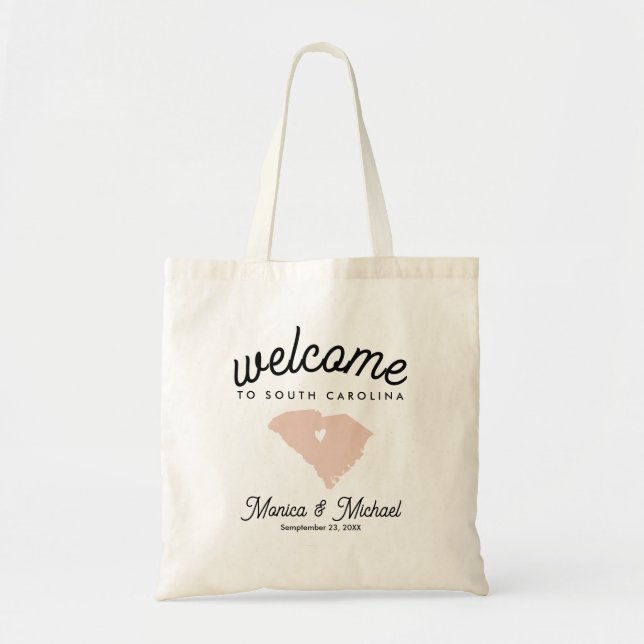 SOUTH CAROLINA destination Wedding ANY COLOR Tote Bag (Front)