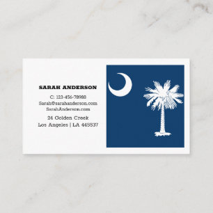 South Carolina Elegant Business Card, Flag / USA Card