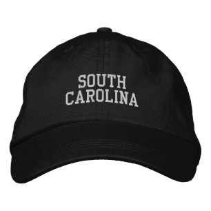 South Carolina Embroidered Adjustable Cap Black