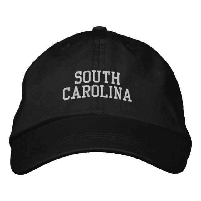 South Carolina Embroidered Adjustable Cap Black (Front)
