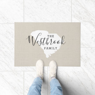 South Carolina Family Monogram State Doormat