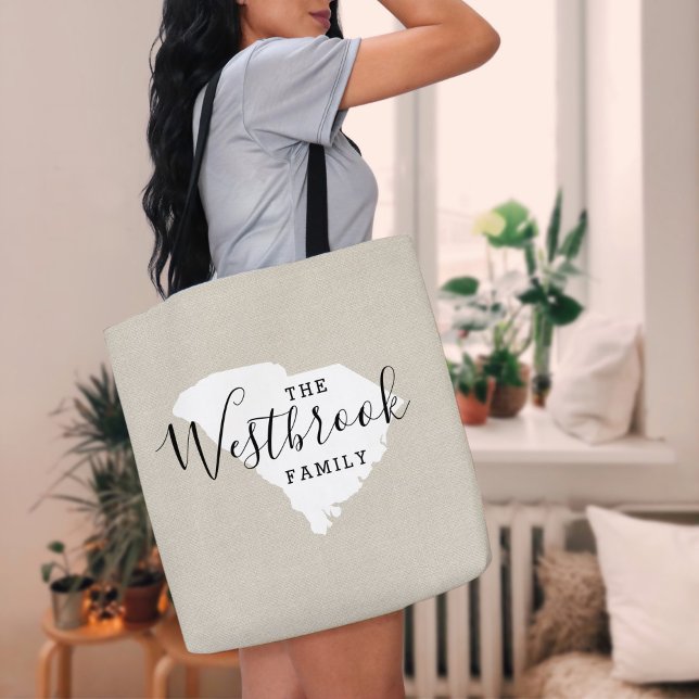 South Carolina Family Monogram State Tote Bag (Creator Uploaded)