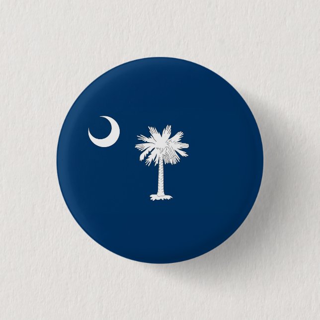 South Carolina Flag 3 Cm Round Badge (Front)