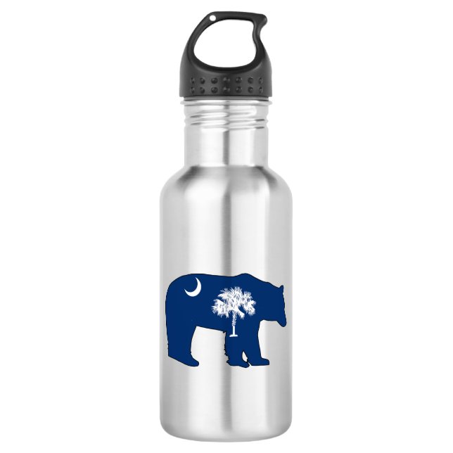 South Carolina Flag Bear 532 Ml Water Bottle (Front)