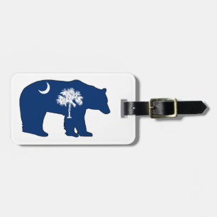 South Carolina Flag Bear Luggage Tag